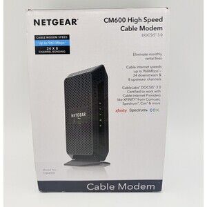 NETGEAR CM600 DOCSIS 3.0 Cable Modem NIB CM600-1AZNAS Open Box